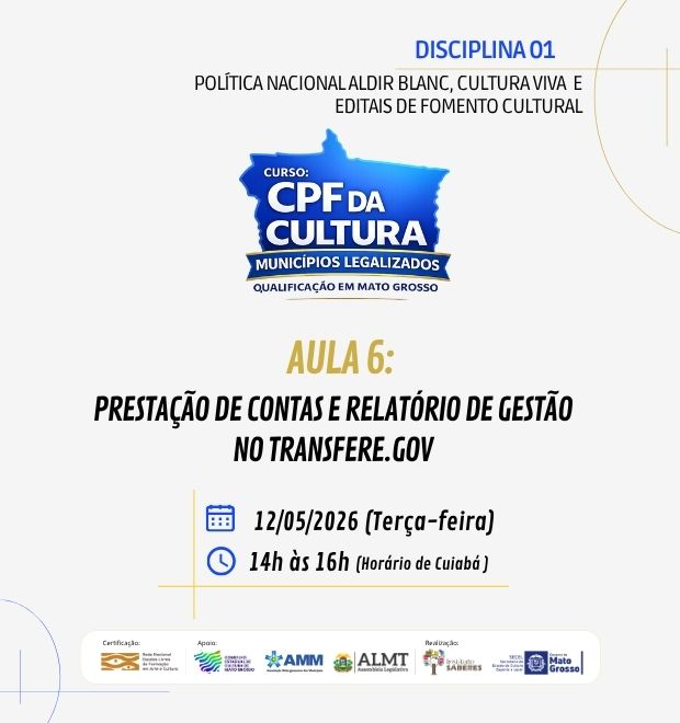 13.AULA 6 (12/05/2026) – PRESTAÇÃO DE CONTAS E RELATÓRIO DE GESTÃO NO TRANSFEREGOV