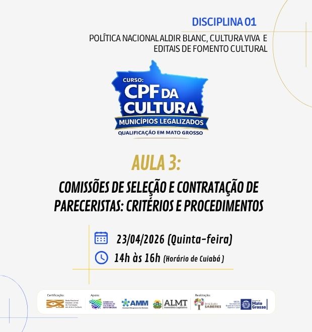 07.AULA 3 (23/04/2026) – COMISSÕES DE SELEÇÃO E CONTRATAÇÃO DE PARECERISTAS: CRITÉRIOS E PROCEDIMENTOS